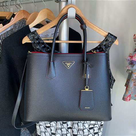 prada black leather classic large tote bag|prada saffiano leather tote.